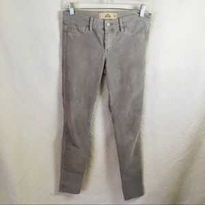 Woman’s 3 Hollister Super Skinny Gray Corduroys